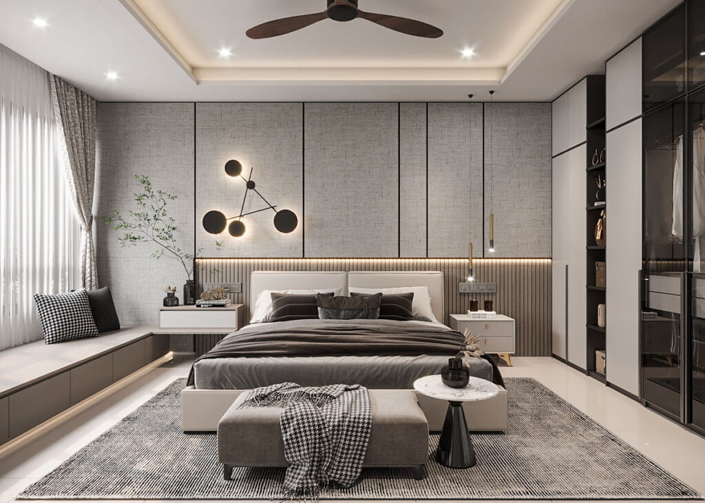 modern luxury home - bedroom