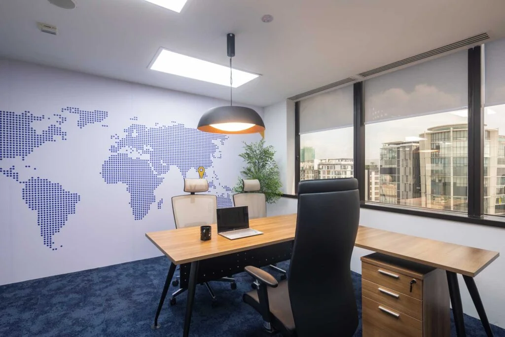 office interior design with branding - executive room
