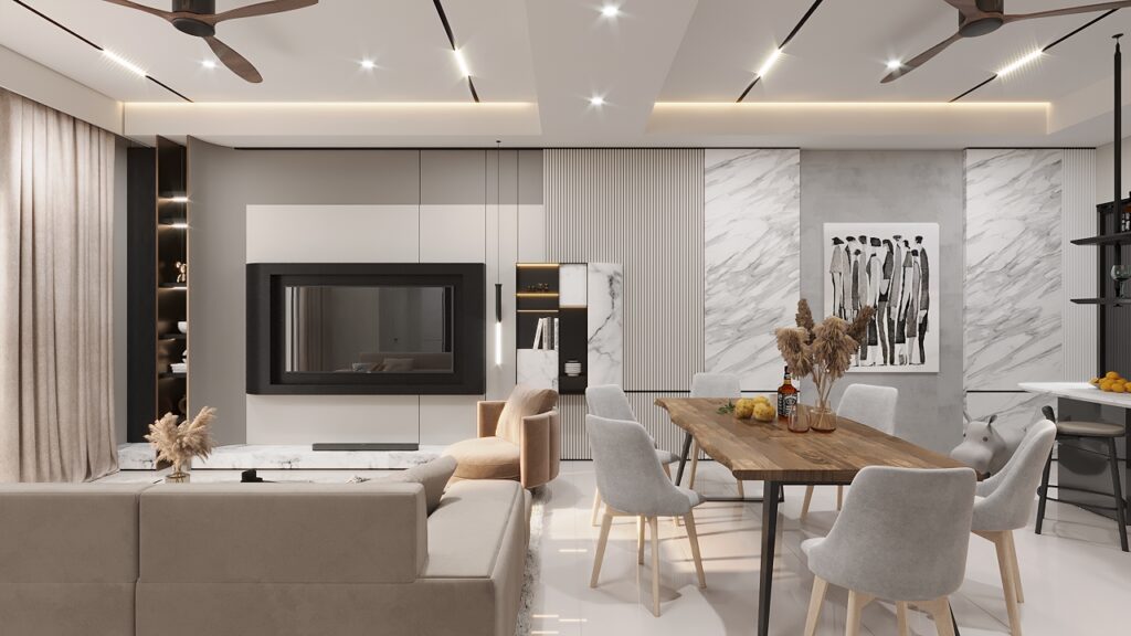 modern luxury home - living room